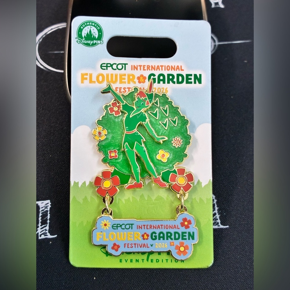 2026 Epcot Flower and Garden Festival Peter Pan Pin LE 5000